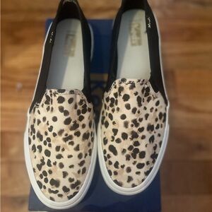 NIB Keds Double Decker Leopard & Black Sneakers